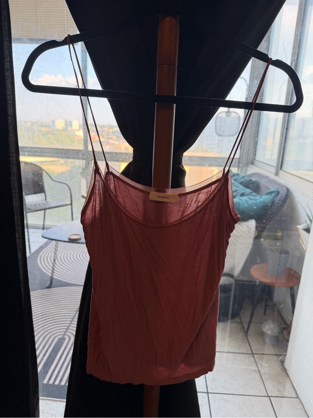 Sita murt size 38 Everyday Lightweight Spaghetti Strap Tank Top - Mauve
